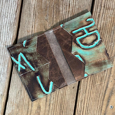 Waylon Wallet - Tricolor Acid w/-Waylon Wallet-Western-Cowhide-Bags-Handmade-Products-Gifts-Dancing Cactus Designs
