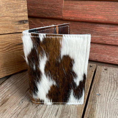 Waylon Wallet - Tricolor w/ Burnt Brands-Waylon Wallet-Western-Cowhide-Bags-Handmade-Products-Gifts-Dancing Cactus Designs