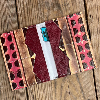 Waylon Wallet - Tricolor w/ Summit Fire-Waylon Wallet-Western-Cowhide-Bags-Handmade-Products-Gifts-Dancing Cactus Designs