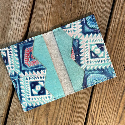 Waylon Wallet - Tricolor w/-Waylon Wallet-Western-Cowhide-Bags-Handmade-Products-Gifts-Dancing Cactus Designs