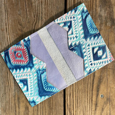 Waylon Wallet - Tricolor w/-Waylon Wallet-Western-Cowhide-Bags-Handmade-Products-Gifts-Dancing Cactus Designs