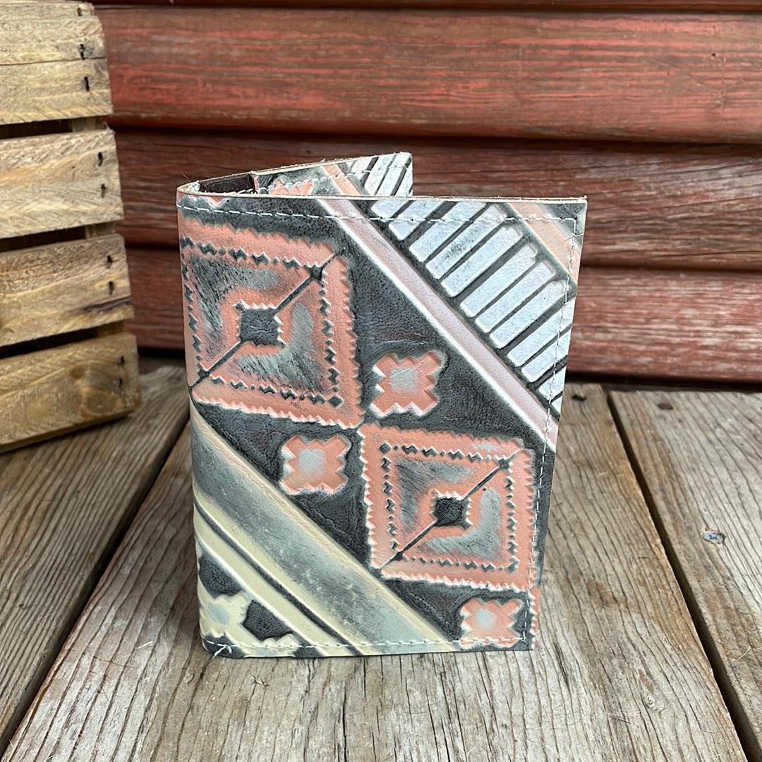 Waylon Wallet - w/ Adobe Navajo-Waylon Wallet-Western-Cowhide-Bags-Handmade-Products-Gifts-Dancing Cactus Designs