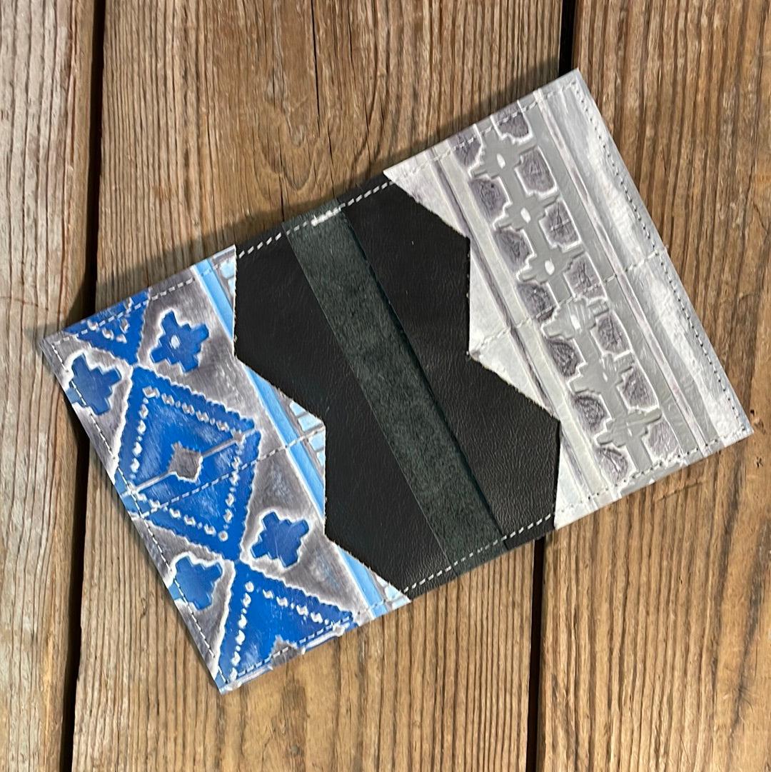 Waylon Wallet - w/ Black Leather-Waylon Wallet-Western-Cowhide-Bags-Handmade-Products-Gifts-Dancing Cactus Designs