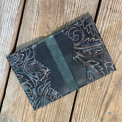Waylon Wallet - w/ Black Leather-Waylon Wallet-Western-Cowhide-Bags-Handmade-Products-Gifts-Dancing Cactus Designs