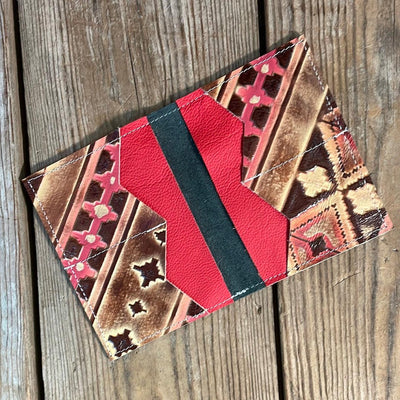 Waylon Wallet - w/ Black Leather-Waylon Wallet-Western-Cowhide-Bags-Handmade-Products-Gifts-Dancing Cactus Designs