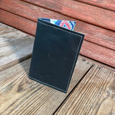Waylon Wallet - w/ Black Leather-Waylon Wallet-Western-Cowhide-Bags-Handmade-Products-Gifts-Dancing Cactus Designs