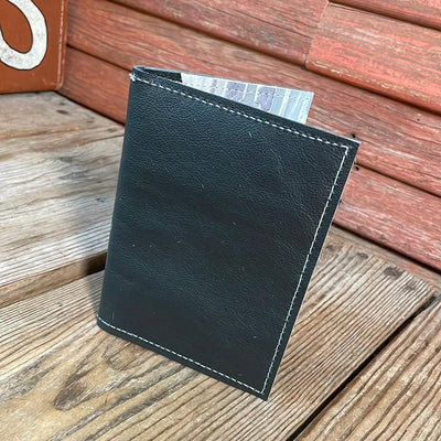 Waylon Wallet - w/ Black Leather-Waylon Wallet-Western-Cowhide-Bags-Handmade-Products-Gifts-Dancing Cactus Designs