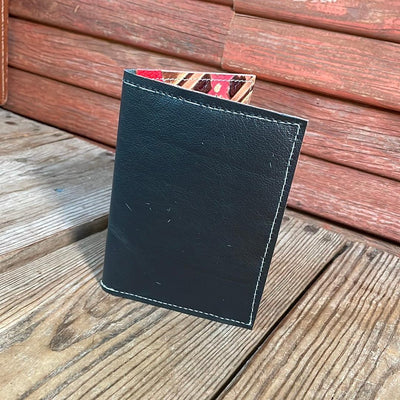 Waylon Wallet - w/ Black Leather-Waylon Wallet-Western-Cowhide-Bags-Handmade-Products-Gifts-Dancing Cactus Designs