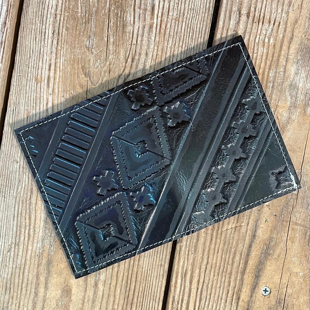 Waylon Wallet - w/ Black Navajo-Waylon Wallet-Western-Cowhide-Bags-Handmade-Products-Gifts-Dancing Cactus Designs