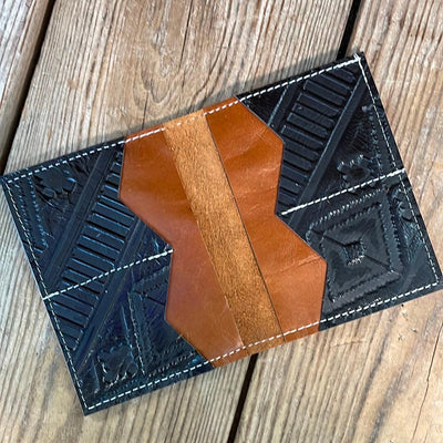 Waylon Wallet - w/ Caramel Leather-Waylon Wallet-Western-Cowhide-Bags-Handmade-Products-Gifts-Dancing Cactus Designs