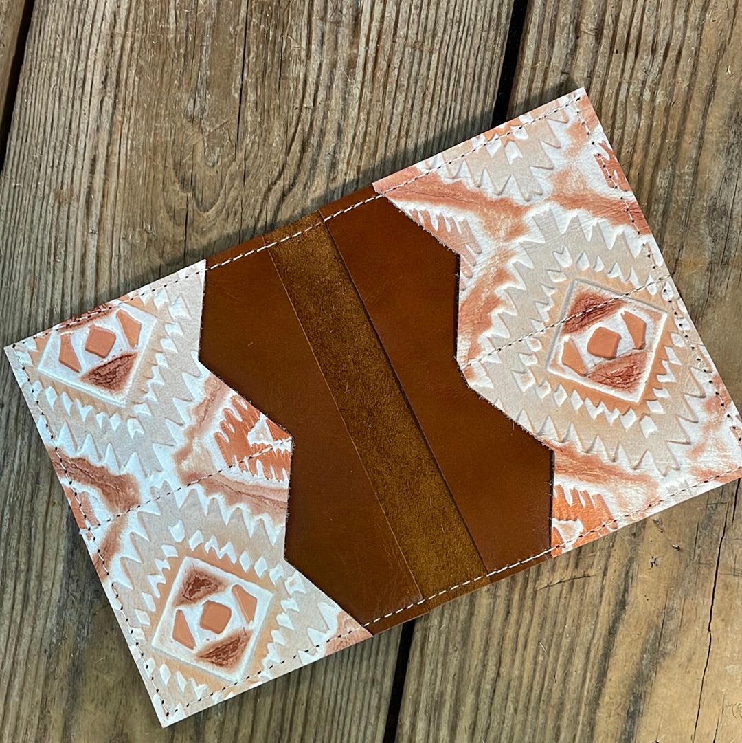 Waylon Wallet - w/ Caramel Leather-Waylon Wallet-Western-Cowhide-Bags-Handmade-Products-Gifts-Dancing Cactus Designs