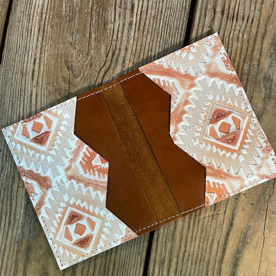 Waylon Wallet - w/ Caramel Leather-Waylon Wallet-Western-Cowhide-Bags-Handmade-Products-Gifts-Dancing Cactus Designs