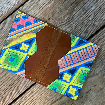 Waylon Wallet - w/ Caramel Leather-Waylon Wallet-Western-Cowhide-Bags-Handmade-Products-Gifts-Dancing Cactus Designs