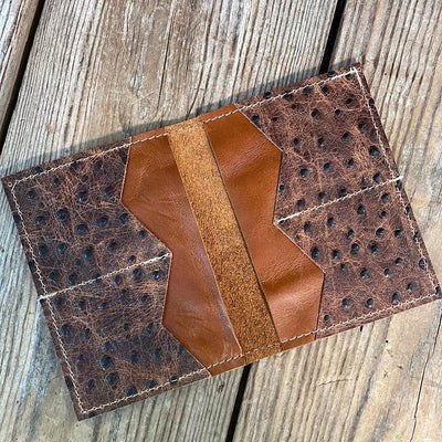 Waylon Wallet - w/ Caramel Leather-Waylon Wallet-Western-Cowhide-Bags-Handmade-Products-Gifts-Dancing Cactus Designs