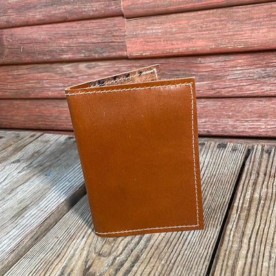 Waylon Wallet - w/ Caramel Leather-Waylon Wallet-Western-Cowhide-Bags-Handmade-Products-Gifts-Dancing Cactus Designs