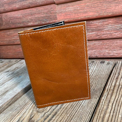 Waylon Wallet - w/ Caramel Leather-Waylon Wallet-Western-Cowhide-Bags-Handmade-Products-Gifts-Dancing Cactus Designs