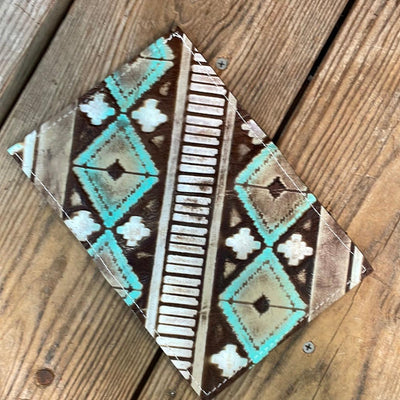Waylon Wallet - w/ Cocoa Navajo-Waylon Wallet-Western-Cowhide-Bags-Handmade-Products-Gifts-Dancing Cactus Designs