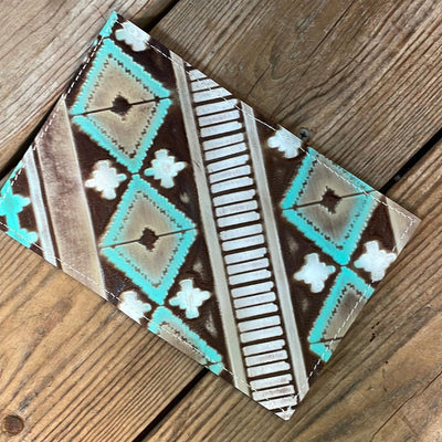 Waylon Wallet - w/ Cocoa Navajo-Waylon Wallet-Western-Cowhide-Bags-Handmade-Products-Gifts-Dancing Cactus Designs