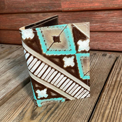 Waylon Wallet - w/ Cocoa Navajo-Waylon Wallet-Western-Cowhide-Bags-Handmade-Products-Gifts-Dancing Cactus Designs