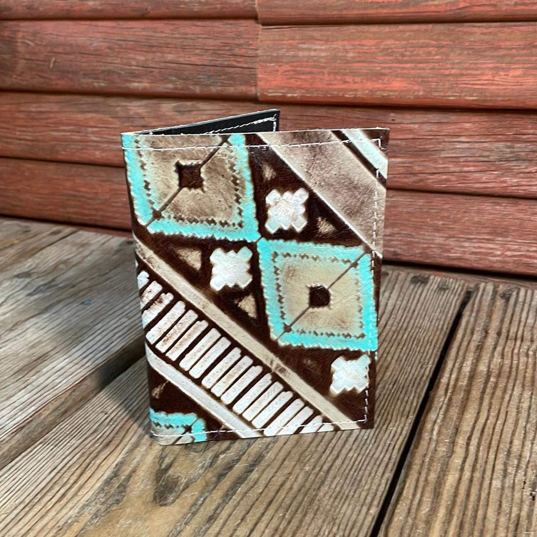Waylon Wallet - w/ Cocoa Navajo-Waylon Wallet-Western-Cowhide-Bags-Handmade-Products-Gifts-Dancing Cactus Designs
