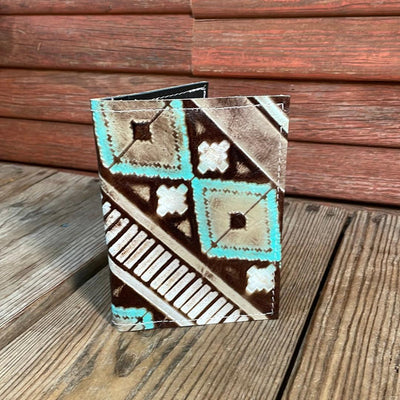 Waylon Wallet - w/ Cocoa Navajo-Waylon Wallet-Western-Cowhide-Bags-Handmade-Products-Gifts-Dancing Cactus Designs