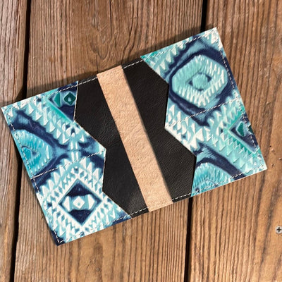 Waylon Wallet - w/ Glacier Park Aztec-Waylon Wallet-Western-Cowhide-Bags-Handmade-Products-Gifts-Dancing Cactus Designs