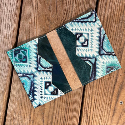 Waylon Wallet - w/ Glacier Park Aztec-Waylon Wallet-Western-Cowhide-Bags-Handmade-Products-Gifts-Dancing Cactus Designs