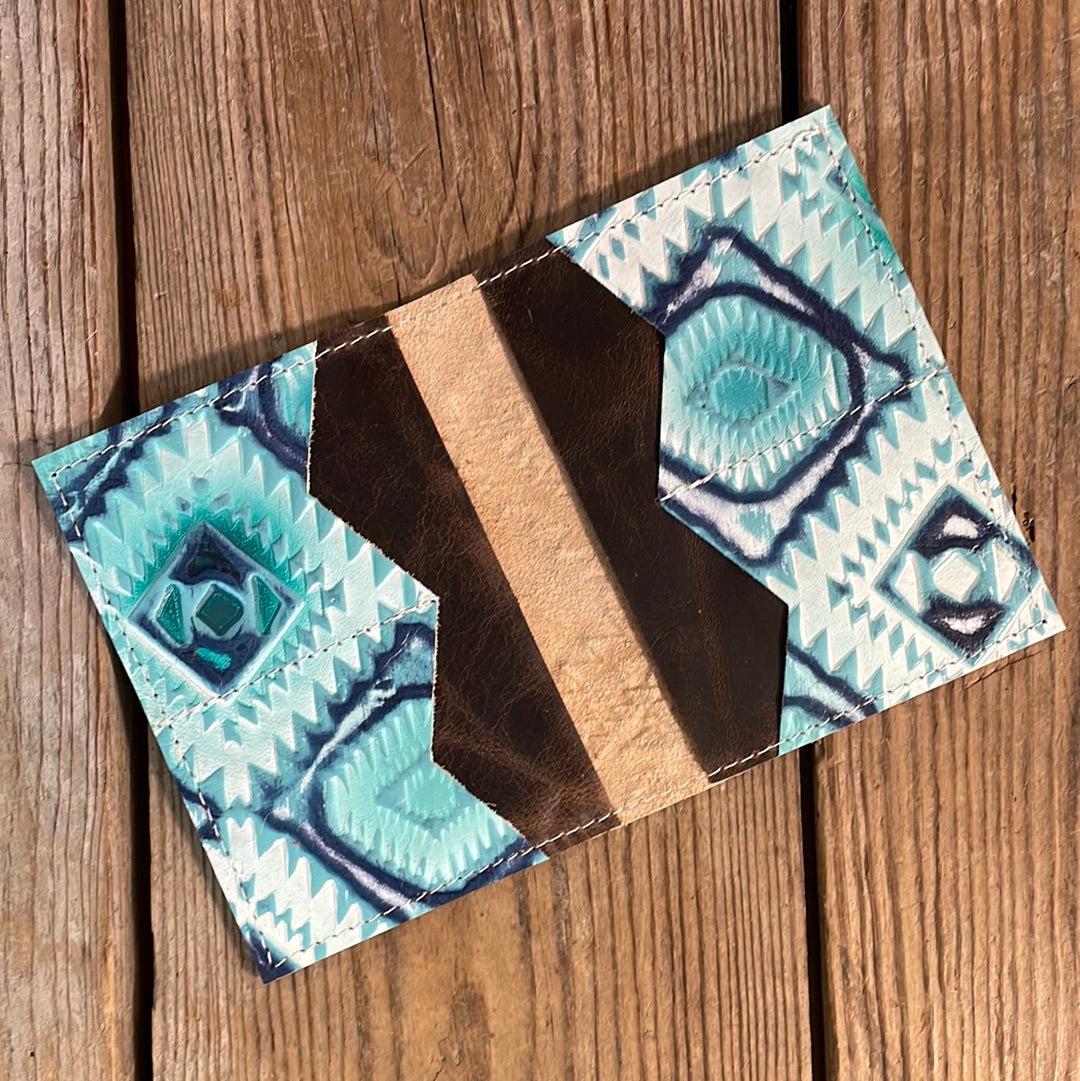 Waylon Wallet - w/ Glacier Park Aztec-Waylon Wallet-Western-Cowhide-Bags-Handmade-Products-Gifts-Dancing Cactus Designs