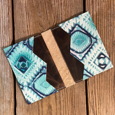 Waylon Wallet - w/ Glacier Park Aztec-Waylon Wallet-Western-Cowhide-Bags-Handmade-Products-Gifts-Dancing Cactus Designs