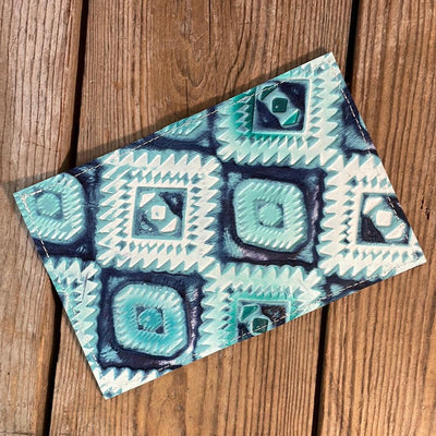 Waylon Wallet - w/ Glacier Park Aztec-Waylon Wallet-Western-Cowhide-Bags-Handmade-Products-Gifts-Dancing Cactus Designs