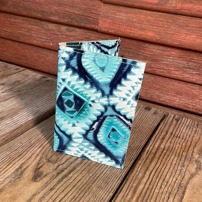 Waylon Wallet - w/ Glacier Park Aztec-Waylon Wallet-Western-Cowhide-Bags-Handmade-Products-Gifts-Dancing Cactus Designs