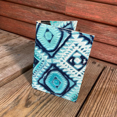 Waylon Wallet - w/ Glacier Park Aztec-Waylon Wallet-Western-Cowhide-Bags-Handmade-Products-Gifts-Dancing Cactus Designs