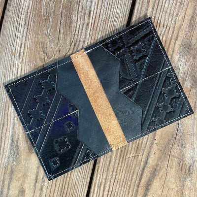 Waylon Wallet - w/ Leopard Leather-Waylon Wallet-Western-Cowhide-Bags-Handmade-Products-Gifts-Dancing Cactus Designs