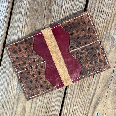 Waylon Wallet - w/ Leopard Leather-Waylon Wallet-Western-Cowhide-Bags-Handmade-Products-Gifts-Dancing Cactus Designs