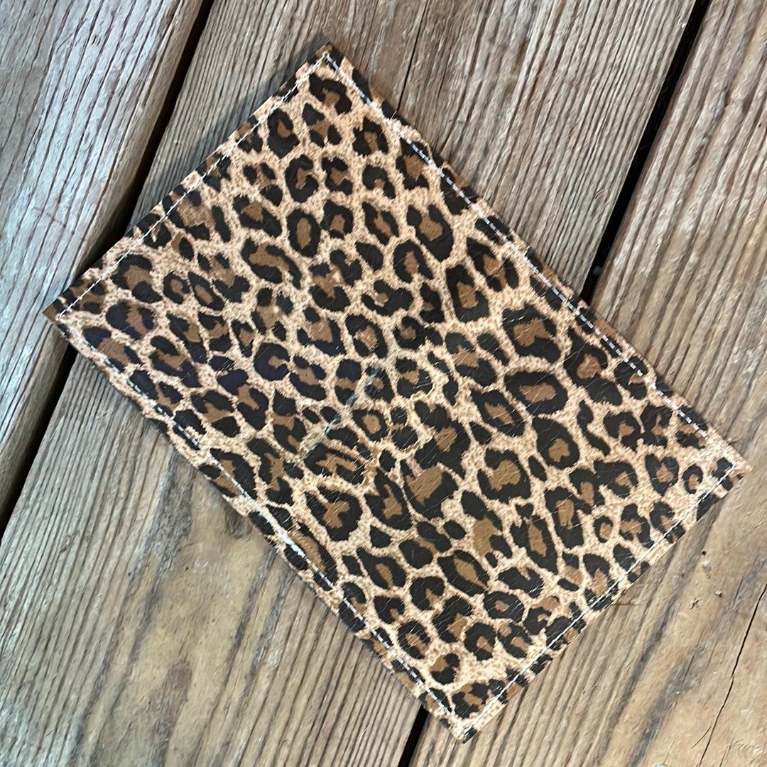 Waylon Wallet - w/ Leopard Leather-Waylon Wallet-Western-Cowhide-Bags-Handmade-Products-Gifts-Dancing Cactus Designs