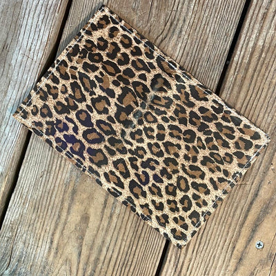 Waylon Wallet - w/ Leopard Leather-Waylon Wallet-Western-Cowhide-Bags-Handmade-Products-Gifts-Dancing Cactus Designs