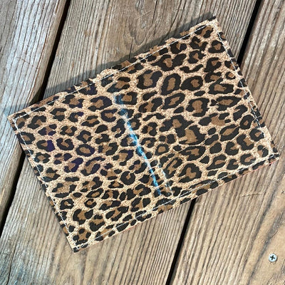 Waylon Wallet - w/ Leopard Leather-Waylon Wallet-Western-Cowhide-Bags-Handmade-Products-Gifts-Dancing Cactus Designs
