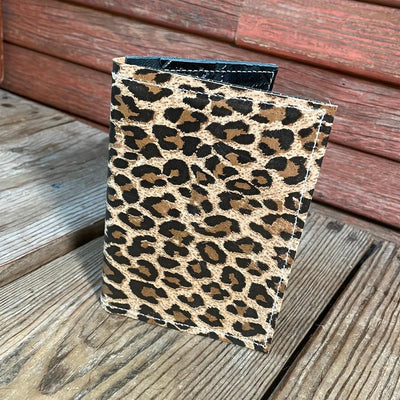 Waylon Wallet - w/ Leopard Leather-Waylon Wallet-Western-Cowhide-Bags-Handmade-Products-Gifts-Dancing Cactus Designs