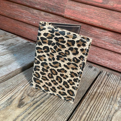 Waylon Wallet - w/ Leopard Leather-Waylon Wallet-Western-Cowhide-Bags-Handmade-Products-Gifts-Dancing Cactus Designs