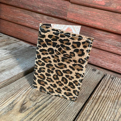 Waylon Wallet - w/ Leopard Leather-Waylon Wallet-Western-Cowhide-Bags-Handmade-Products-Gifts-Dancing Cactus Designs