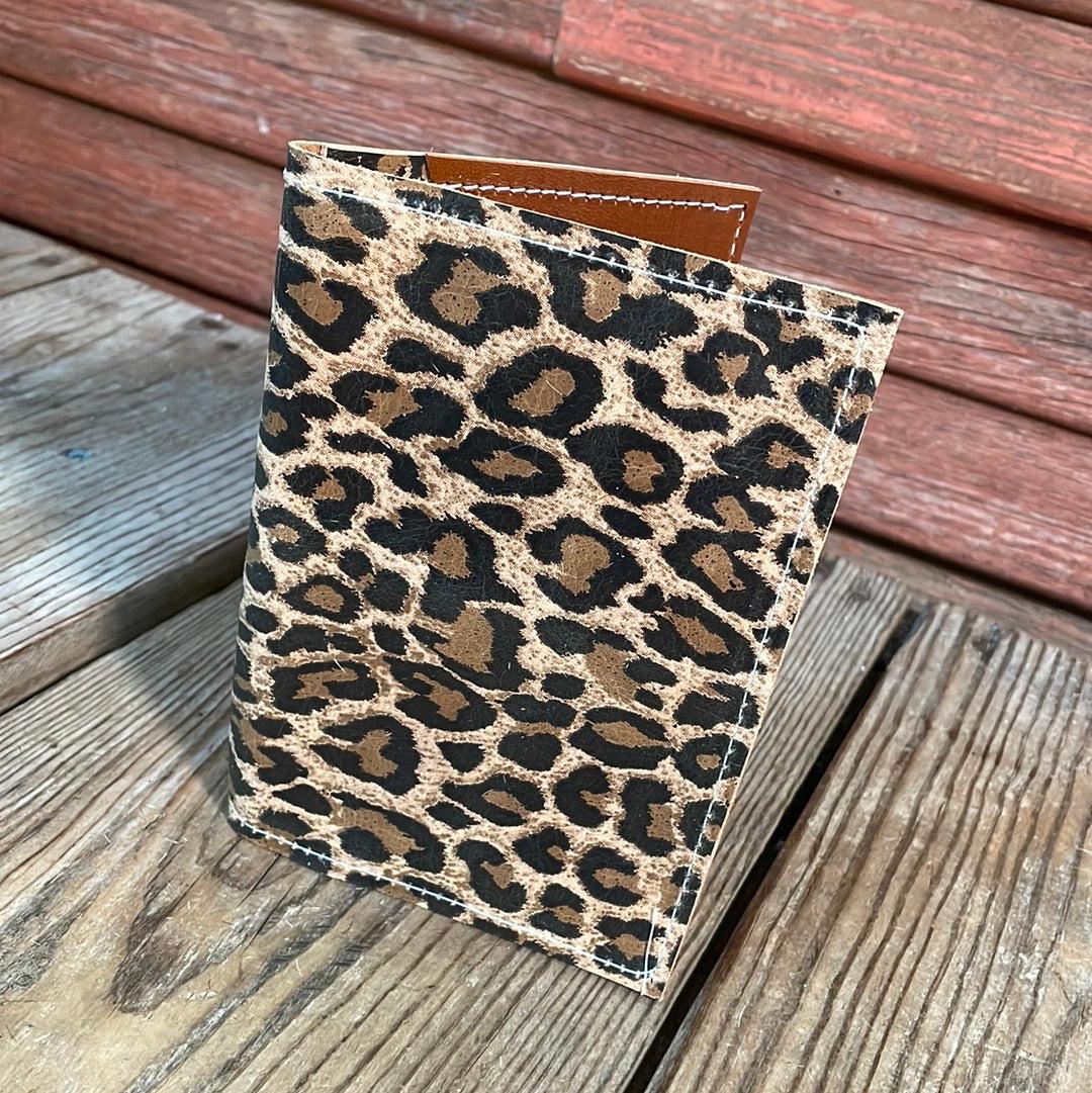 Waylon Wallet - w/ Leopard Leather-Waylon Wallet-Western-Cowhide-Bags-Handmade-Products-Gifts-Dancing Cactus Designs