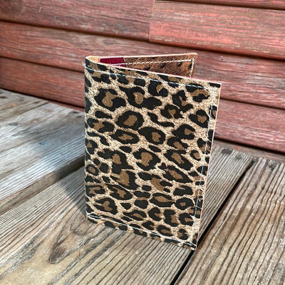 Waylon Wallet - w/ Leopard Leather-Waylon Wallet-Western-Cowhide-Bags-Handmade-Products-Gifts-Dancing Cactus Designs