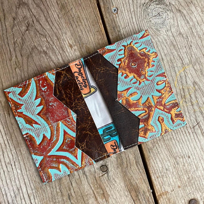 Waylon Wallet - w/ Patriot Laredo-Waylon Wallet-Western-Cowhide-Bags-Handmade-Products-Gifts-Dancing Cactus Designs