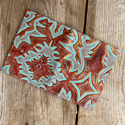 Waylon Wallet - w/ Patriot Laredo-Waylon Wallet-Western-Cowhide-Bags-Handmade-Products-Gifts-Dancing Cactus Designs
