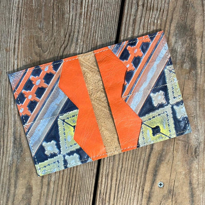 Waylon Wallet - w/ Teton Sundown Navajo-Waylon Wallet-Western-Cowhide-Bags-Handmade-Products-Gifts-Dancing Cactus Designs