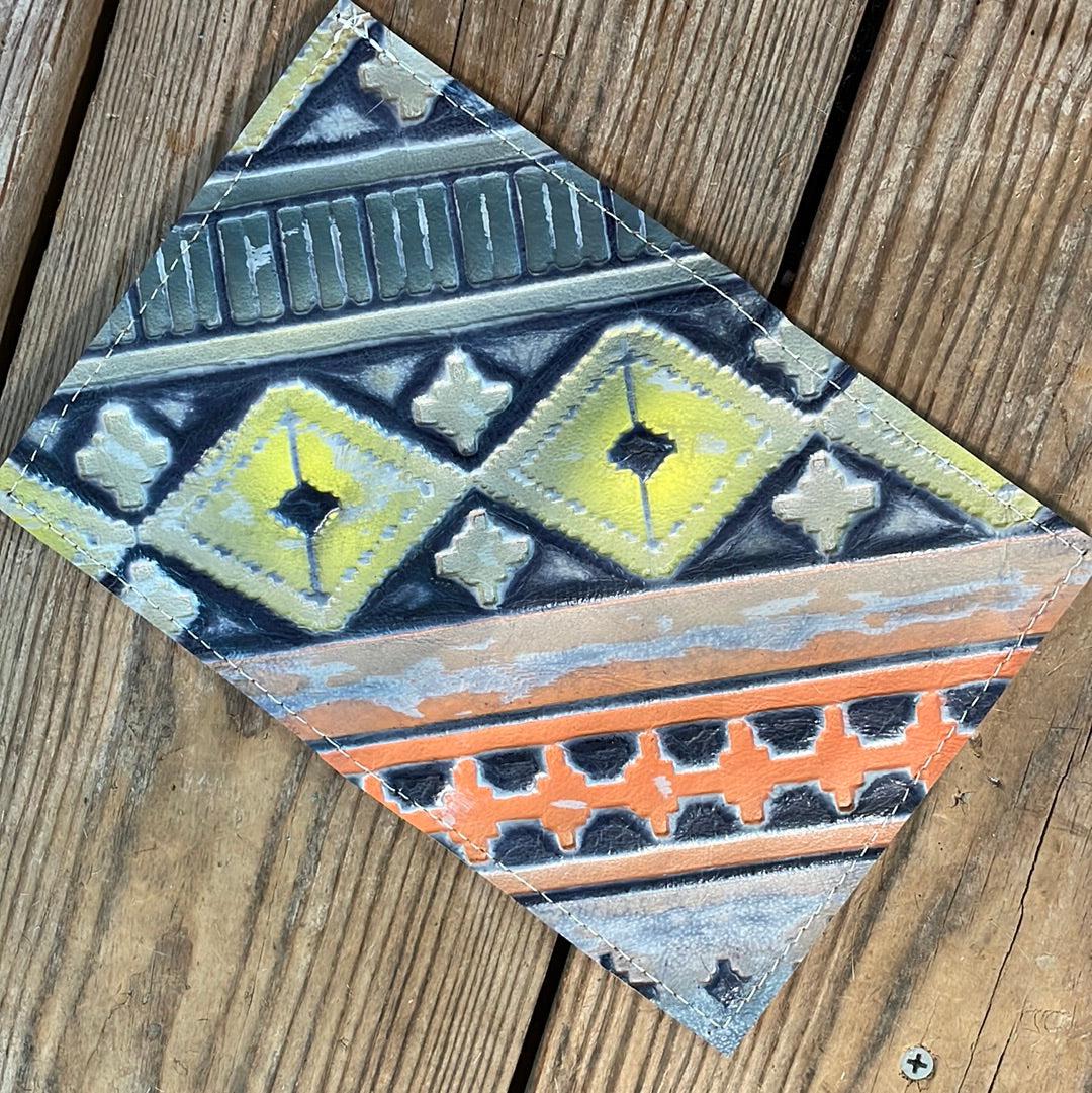 Waylon Wallet - w/ Teton Sundown Navajo-Waylon Wallet-Western-Cowhide-Bags-Handmade-Products-Gifts-Dancing Cactus Designs