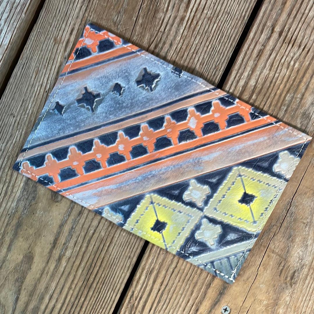 Waylon Wallet - w/ Teton Sundown Navajo-Waylon Wallet-Western-Cowhide-Bags-Handmade-Products-Gifts-Dancing Cactus Designs