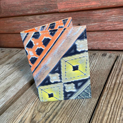 Waylon Wallet - w/ Teton Sundown Navajo-Waylon Wallet-Western-Cowhide-Bags-Handmade-Products-Gifts-Dancing Cactus Designs