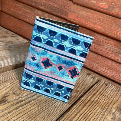 Waylon Wallet - w/ Tucson Sundown Navajo-Waylon Wallet-Western-Cowhide-Bags-Handmade-Products-Gifts-Dancing Cactus Designs