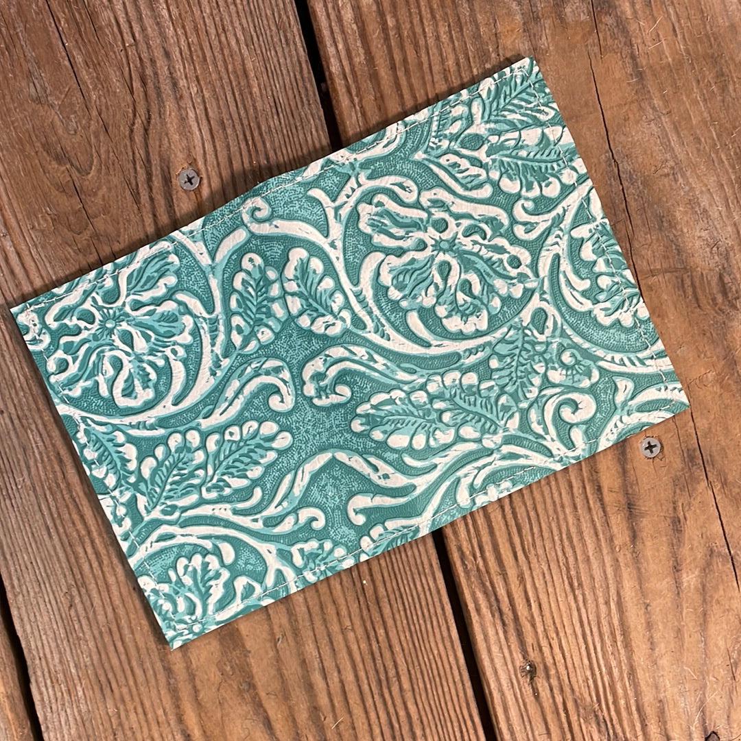 Waylon Wallet - w/ Turquoise Sand tool-Waylon Wallet-Western-Cowhide-Bags-Handmade-Products-Gifts-Dancing Cactus Designs